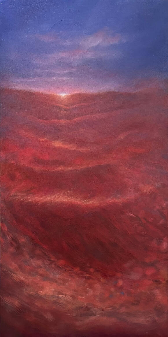 Arriving, Oil on Canvas, 122 x 61.5cm