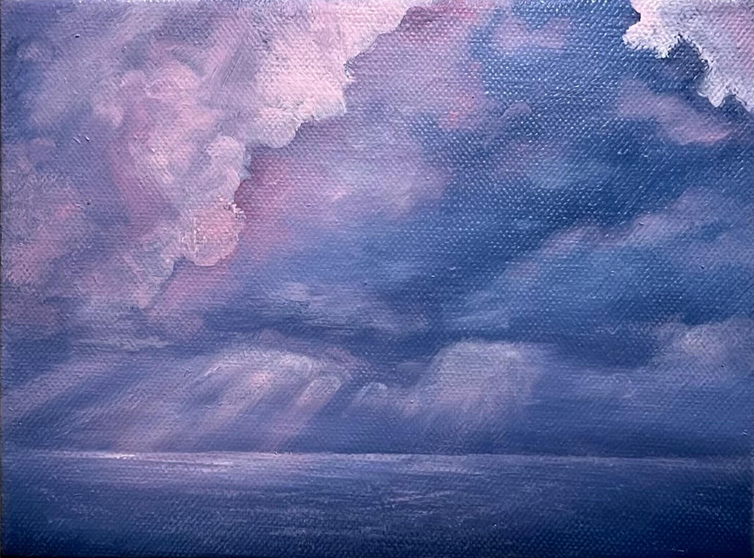 Whispered horizon, Oil on Canvas, 15 x 20 cm